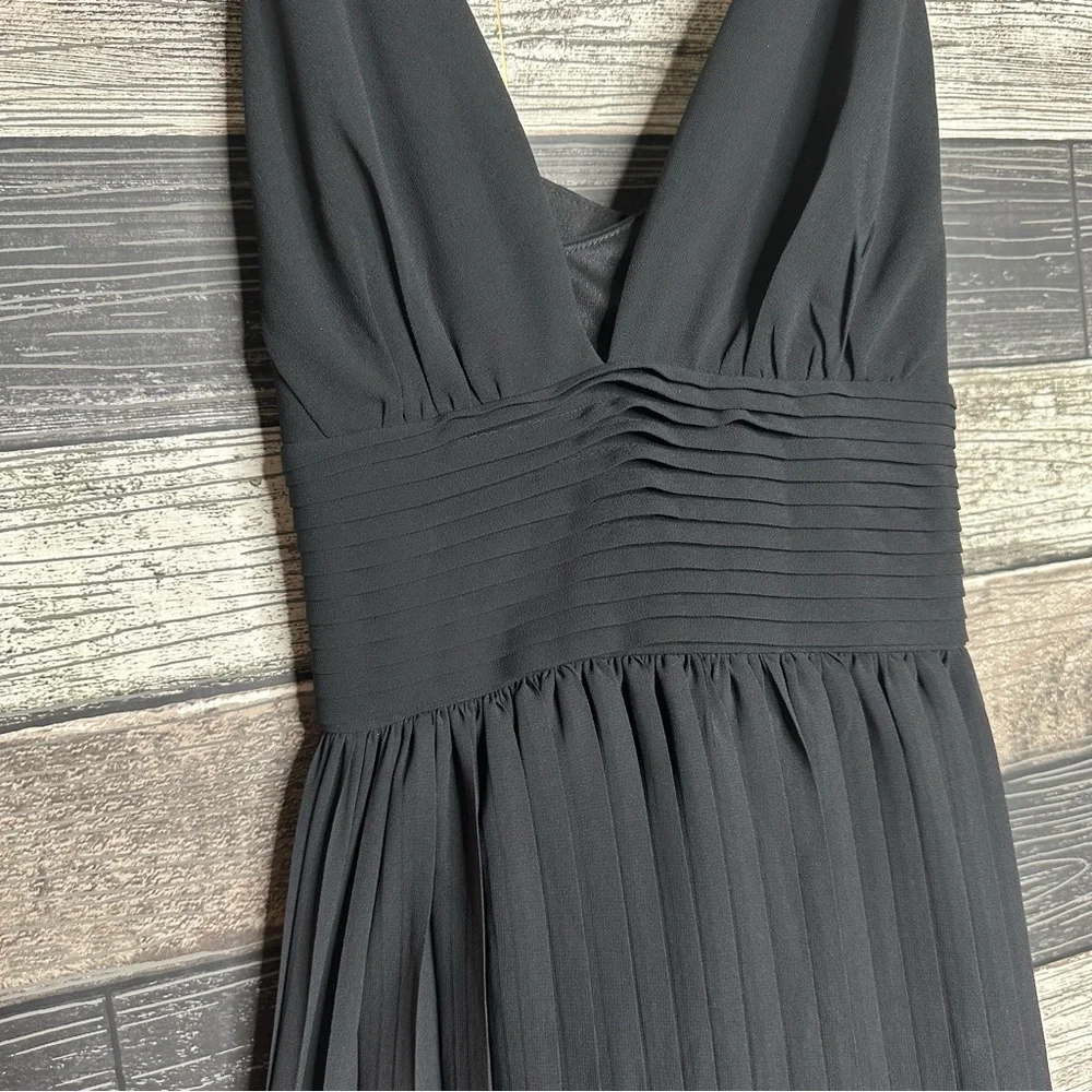 Lulus Dress Size Small Love Me To The Moon Black Pleated Midi Little Black - Picture 3 of 9